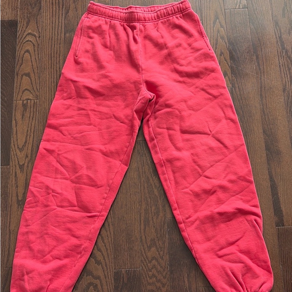 TNA Cozy Fleece barrel sweat Pants - Red - Picture 9 of 9